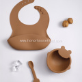 Silicone soft feeding bib